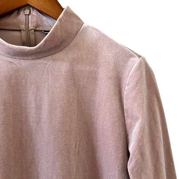 Land's End Mock Turtleneck Long Sleeve Velour/Velvet Shirt Size M - Picture 4 of 15